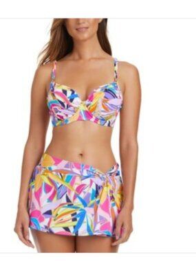 Bleu by Rod Beattie Women's Living Color Over-the-Shoulder Molded-Cup Bikini Top
